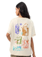 The Souled Store Official Felix The Cat: Cool Flakes Women and Girls Short Sleeves Round Neck Blue Graphic Printed Cotton Oversi