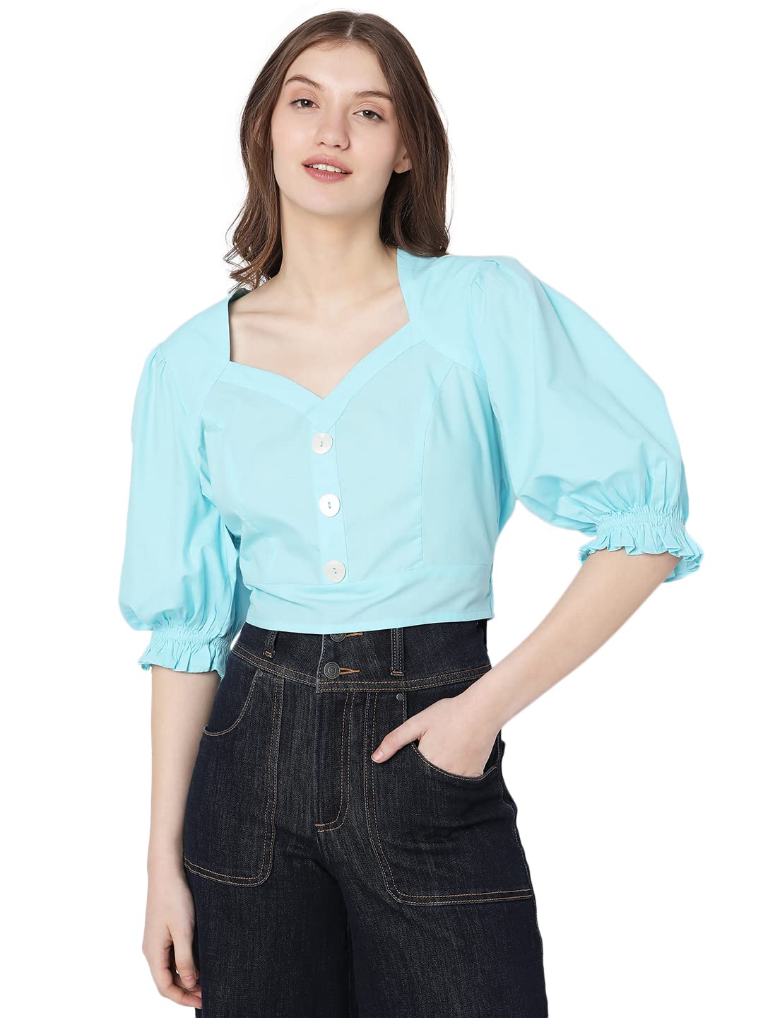 Vero Moda Regular Top (123048101_Powder Blue_L_)