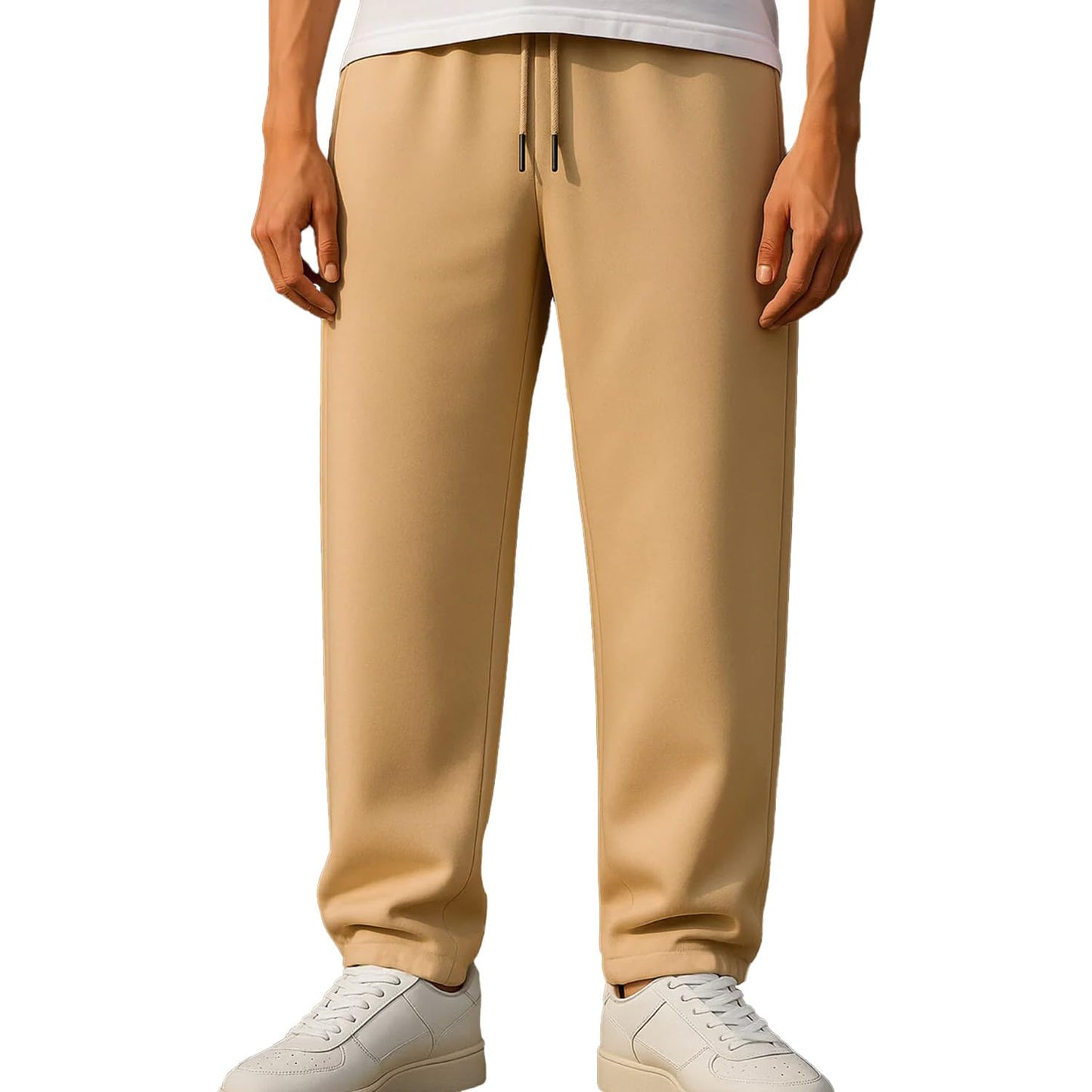 Nobero MenS Straight Sweatpants (1M-Bwjg-R0149_Tan