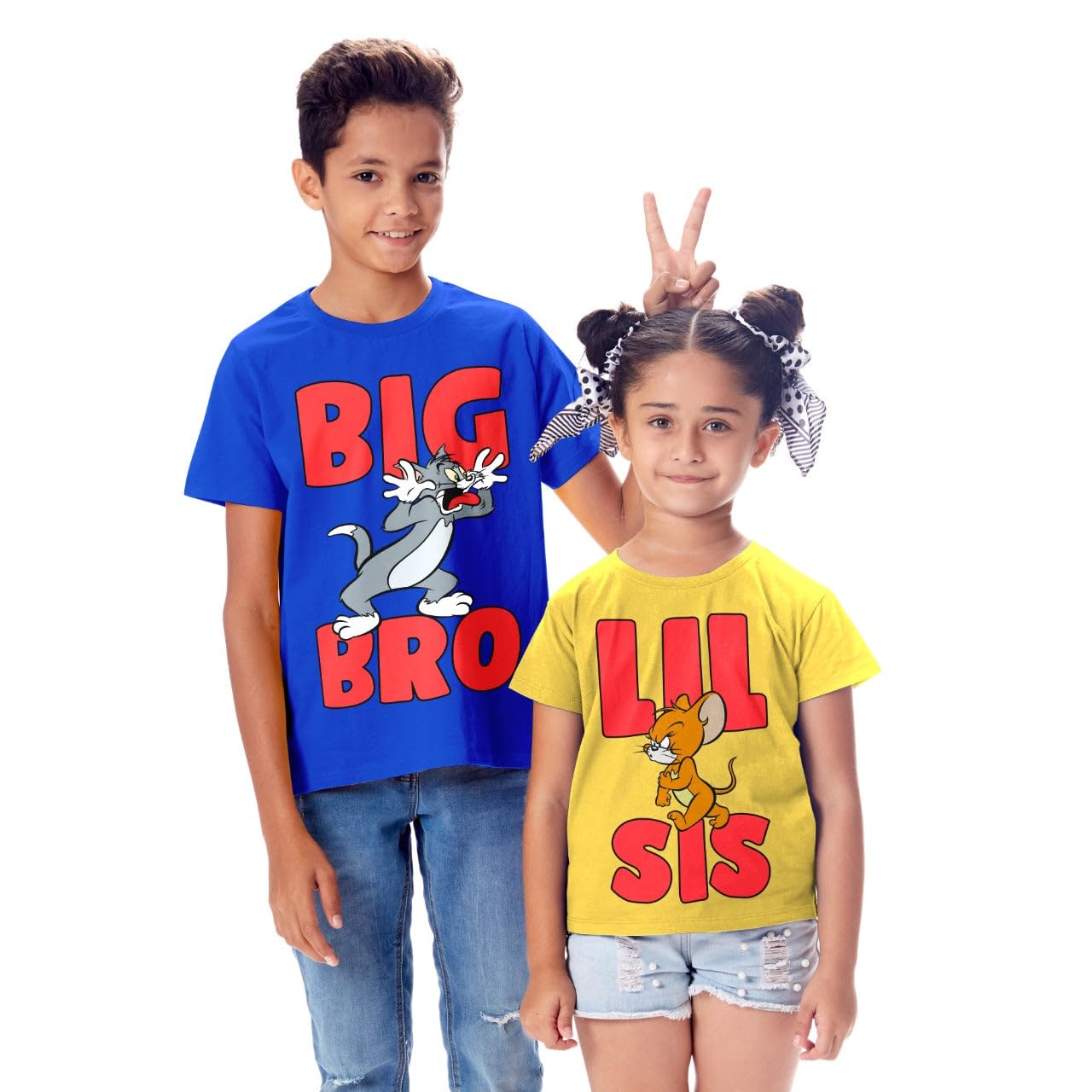 Bon Organik Girls Regular Fit T-Shirt (24RAKHI7837_Sister
