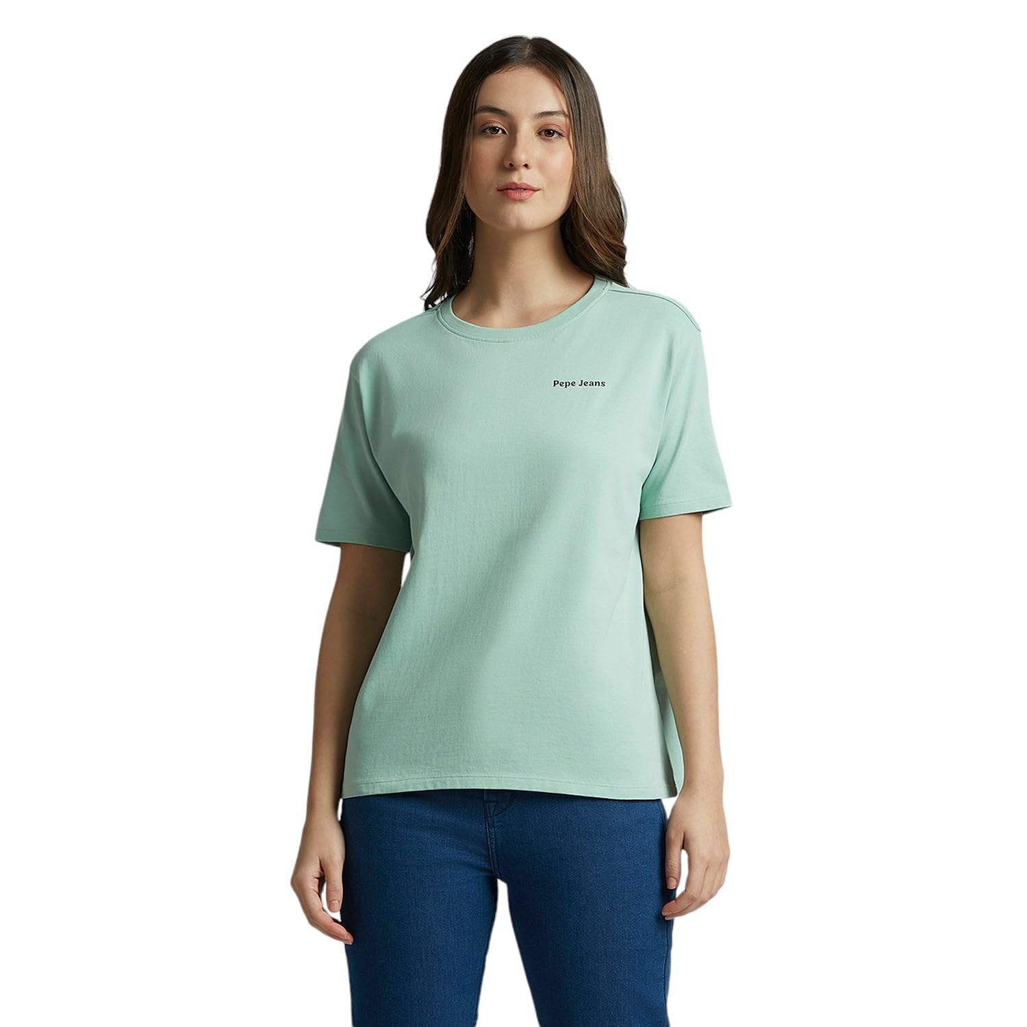 Pepe Jeans Women'S Regular Fit T-Shirt (Pl506099_Light Green