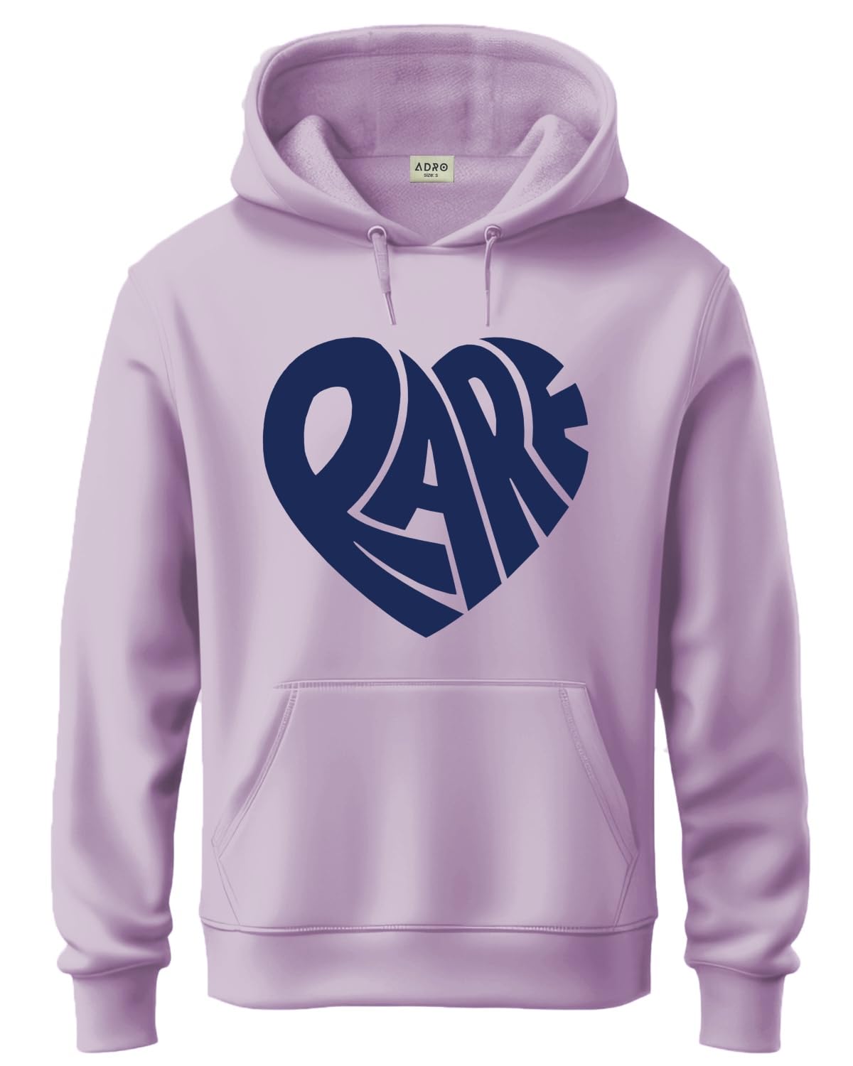ADRO Men's Cotton Neck Hooded Sweatshirt (H24-RARE-PU_Lavender