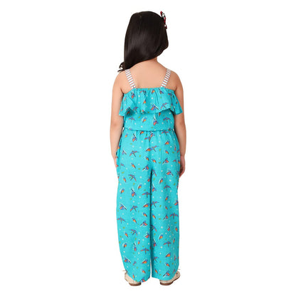 Fabindia GirlS Cotton Straight Ankle Length Dress (1028755Teal_Teal