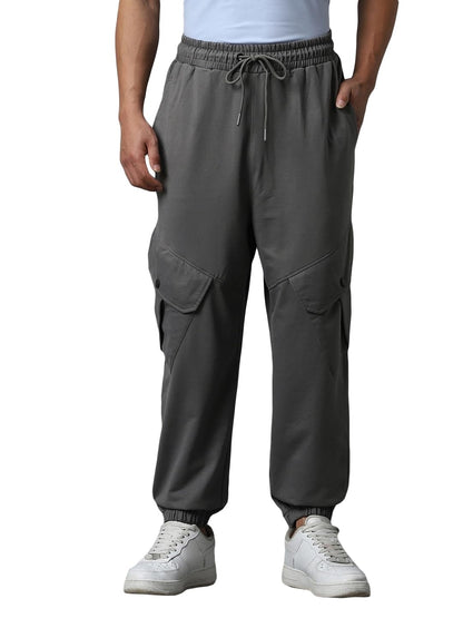 Bewakoof Air 1.0 Mens Solid Super Loose Fit Joggers_624482_Grey_XL