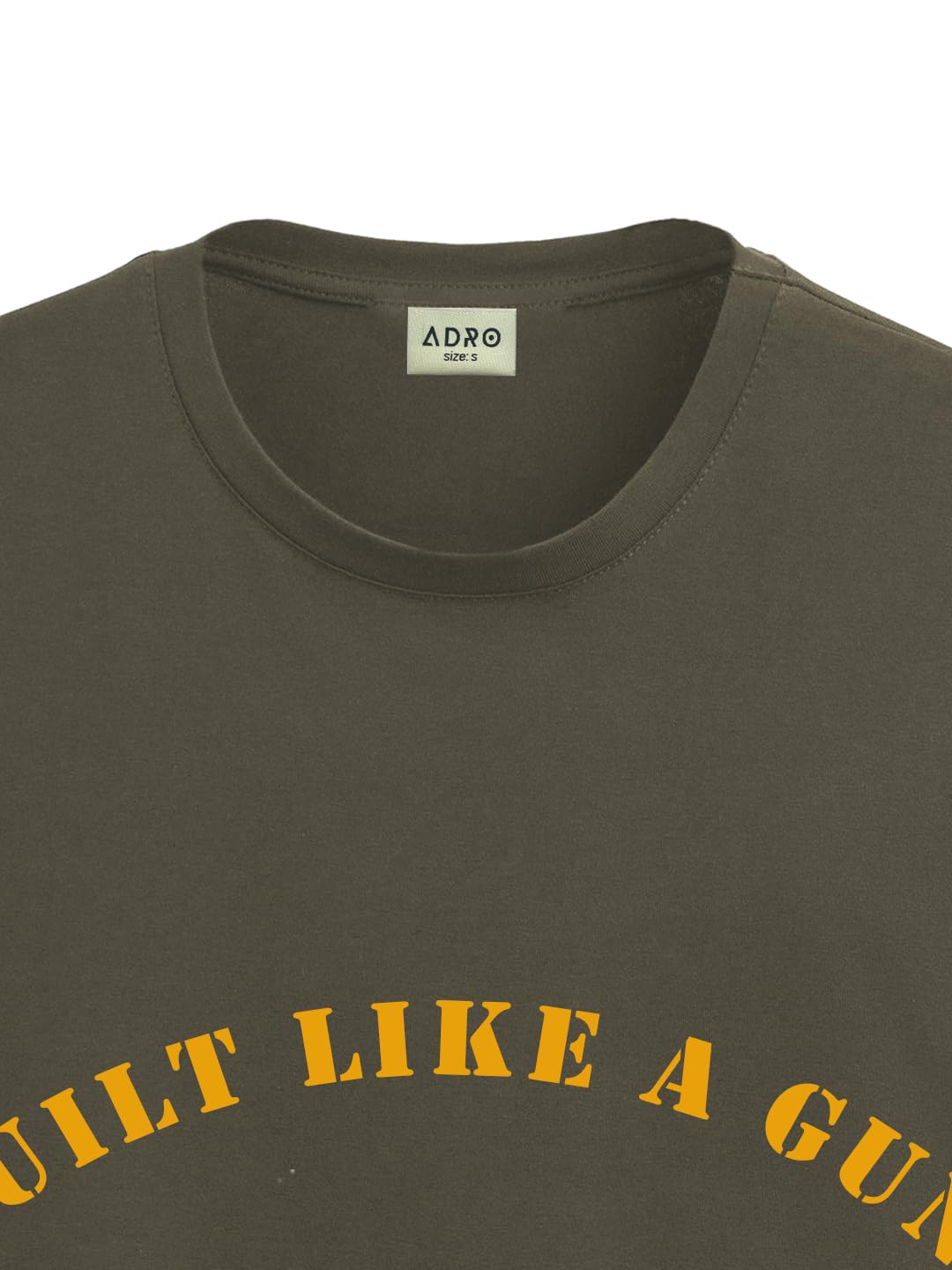 ADRO Men's Royal Bike Design Printed 100% Cotton T-Shirt - Regular Fit, Printed T-Shirts for Men (RN24-RYL-OL_Olive)