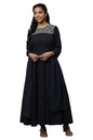 Blue Dori Embroidered Anarkali Kurta, Tights and Dupatta Set