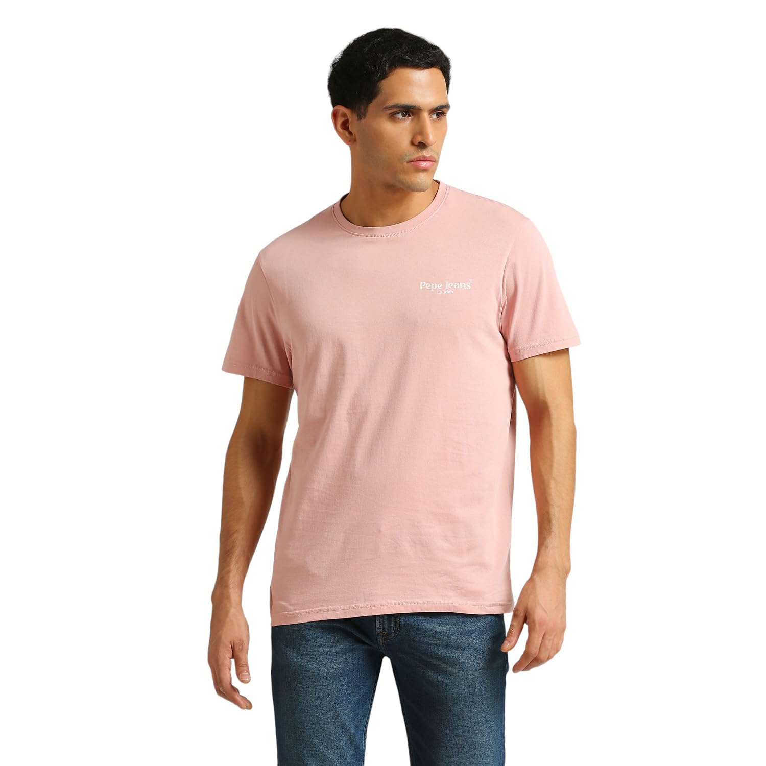 Pepe Jeans MenS Slim Fit T-Shirt (Pm509523_Ash Rose Pink