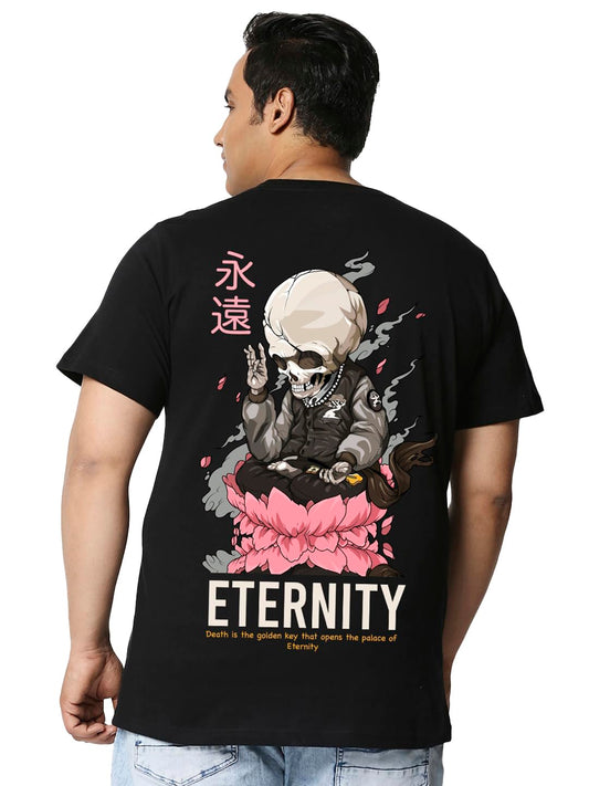 Bewakoof Mens Cotton Graphic Printed Regular Fit Plus Size T-Shirt_625677_Black_6XL