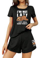 SMOWKLY Womens Cotton Half Sleeve T-Shirt & Short Pyjama Set || Printed Top & Shorts Nightsuit Pair for Women || Casual Two-Pie