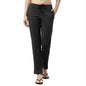 Enamor Essentials Womens Mid Rise Slim Fit Straight Leg Breathable Stretch Cotton Lounge Pants with Drawstring and Invisible Zip