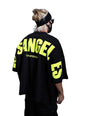 Thalasi MenS Cartoon Oversized Fit T-Shirt (Tts_668_Losangel_Black