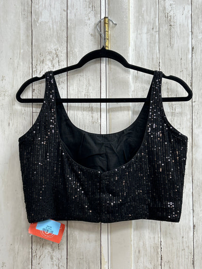 Black sleeveless blouse