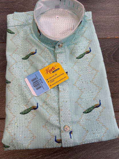 Embroidered Kurta With Printed Accents