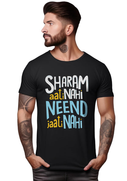 Peppyzone Mens Regular Fit T-Shirt (RT-Trendy 56-60_Black2