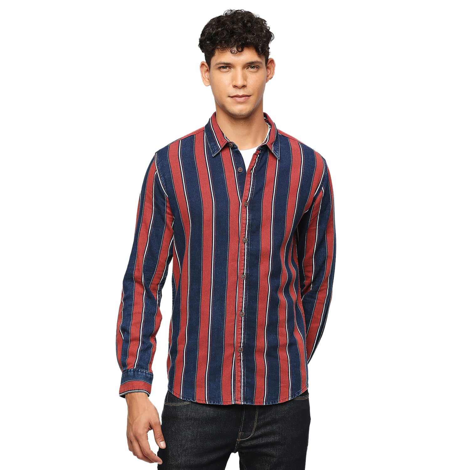 Red Stripes Long Sleeve Shirt