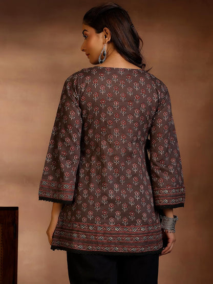 Libas WomenS Cotton Floral A-Line Kurti (290630R Grey
