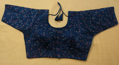 Vihu Fashion WomenS Sequence Multi Embroidered U Neck Half Sleeve Readymade Saree Blouse Indian Ethnic Designer Stitched Women