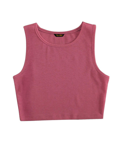 Toochki Tops for Woman | Spandex Top | Crop | Short | Western | for Jeans | Sleeveless | Stretchable | Dark Pink