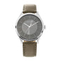 Titan Neo Economy Analog White Dial MenS Watch-Nn1802Sl08/Np1802Sl08 Genuine Leather, Gray Strap