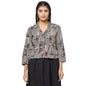 Fabindia WomenS Geometric Regular Top_Black L