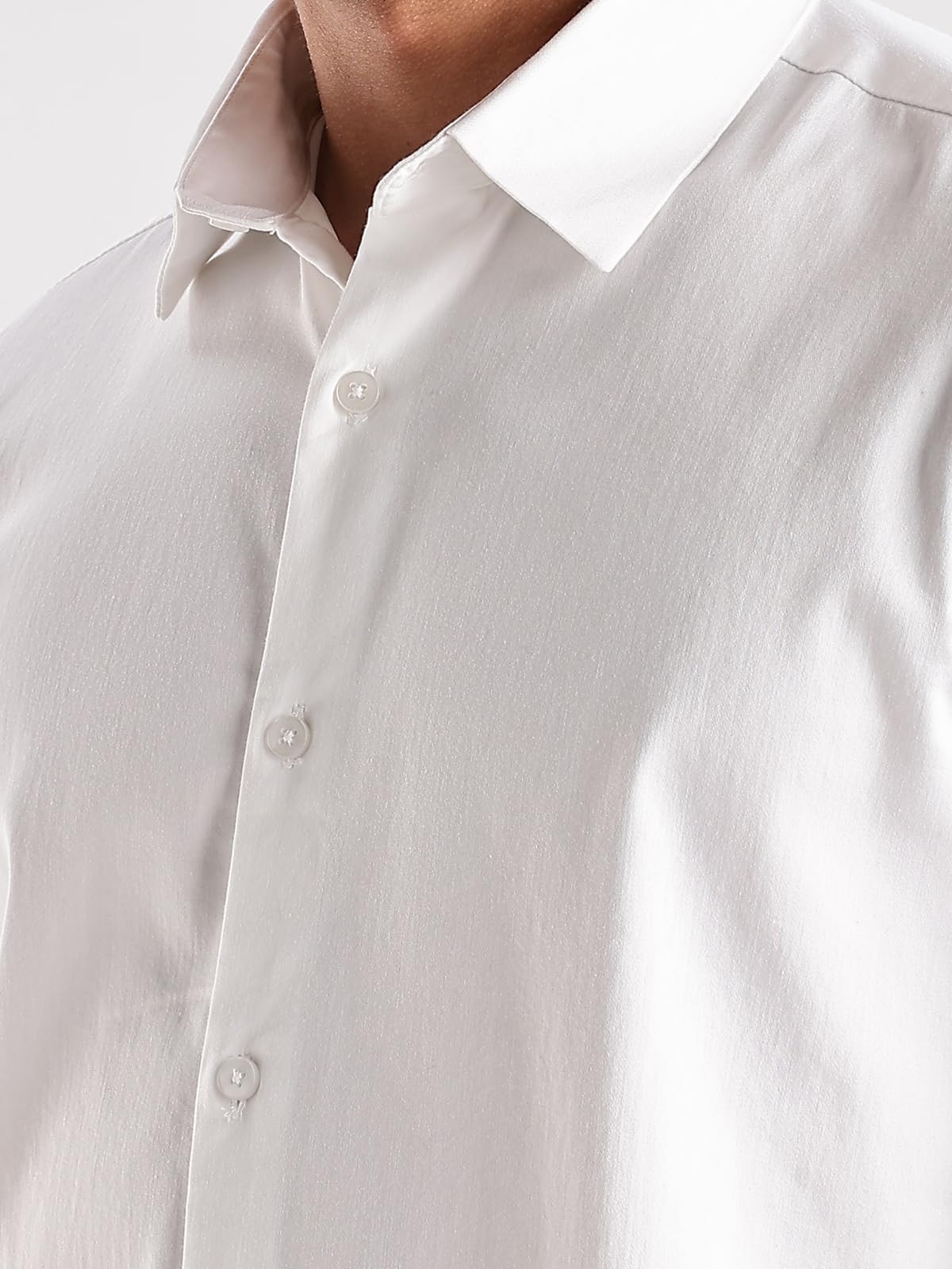 ADRO Mens Slim Fit Solid Casual Shirts | Plain Satin Evening Shirt | Stylish Office or Party Shirt | All Day Fresh Spread Colla