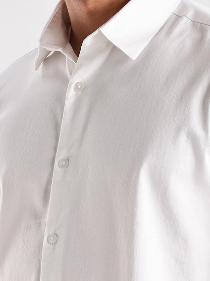 ADRO Mens Slim Fit Solid Casual Shirts | Plain Satin Evening Shirt | Stylish Office or Party Shirt | All Day Fresh Spread Colla