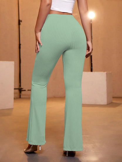 AVANOVA Light Teal Womens Yoga Dress Pants Stretchy Work Slacks Business Casual Office Flare Bell-Bottom/Boot-Cut Elastic Waist