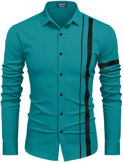 Bellstone Mens Solid Regular Fit Shirt (B-8200_Rama