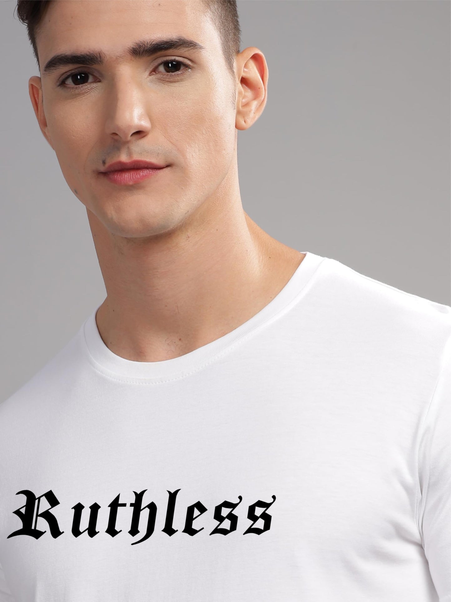 ADRO Mens Printed T Shirt - Premium Cotton Graphic Printed Tshirt - White T-Shirt - RN24-RUTH-WH