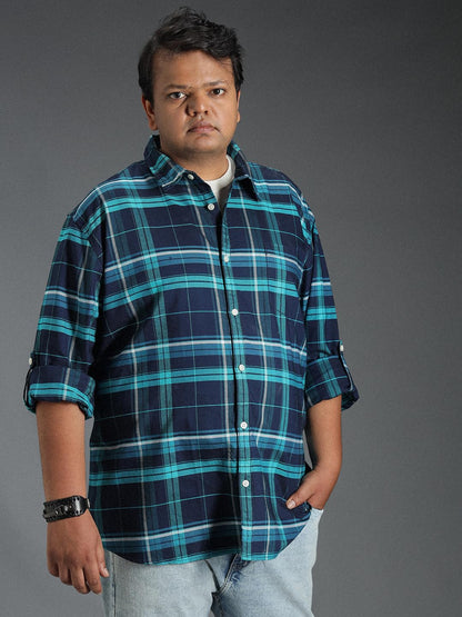 High Star MenS Solid Regular Fit Shirt (Hsmshs23527P5_Navy Blue