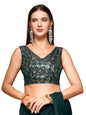Oomph! Readymade Blouse For Women, Brocade, Sleeveless, V-Neck, Rbbl722