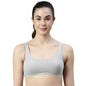 Enamor SB06 Low Impact Bra - Non-Padded, Wirefree & High Coverage Greymelange
