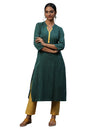Aurelia WomenS Cotton Regular Kurta (21Cra12093R_Green