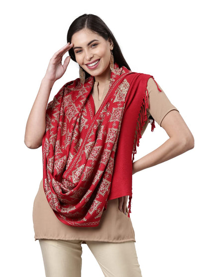 Pashmoda Women Roohani Kashmiri Aari Embroidery Stole (Size: 71X203 CM)