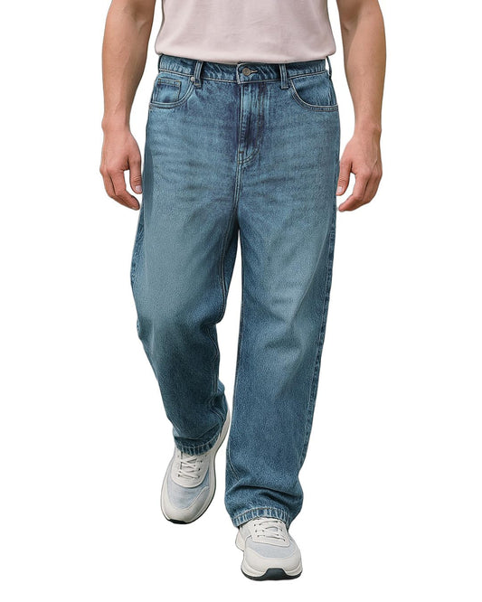 Bewakoof Mens Super Baggy Fit Jeans_624265_Blue_34