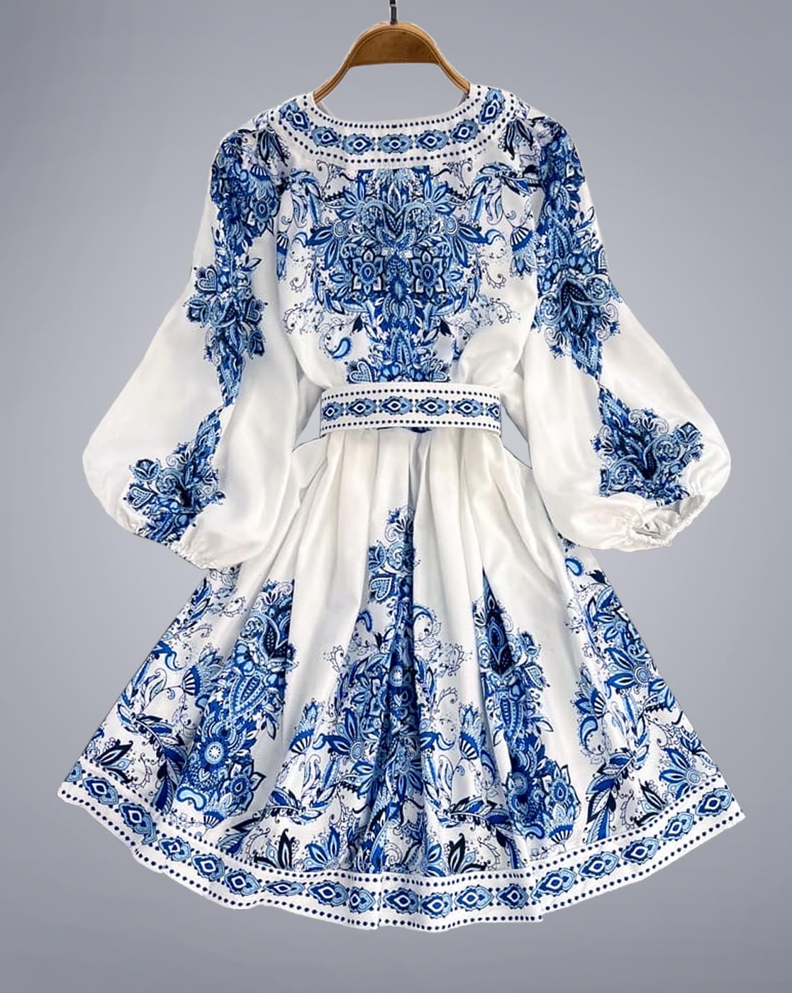 Noble Monk Women One Piece Dress | Floral Pattern | Fit And Flared Frock For Women