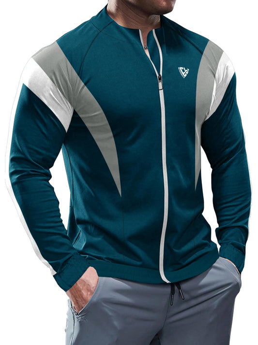 Noble Monk MenS Active Wear Regular Fit T Shirt |Full Sleeves |Colour Block Casual T-Shirt For Men