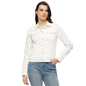 White Front Pocket Trucker Jacket