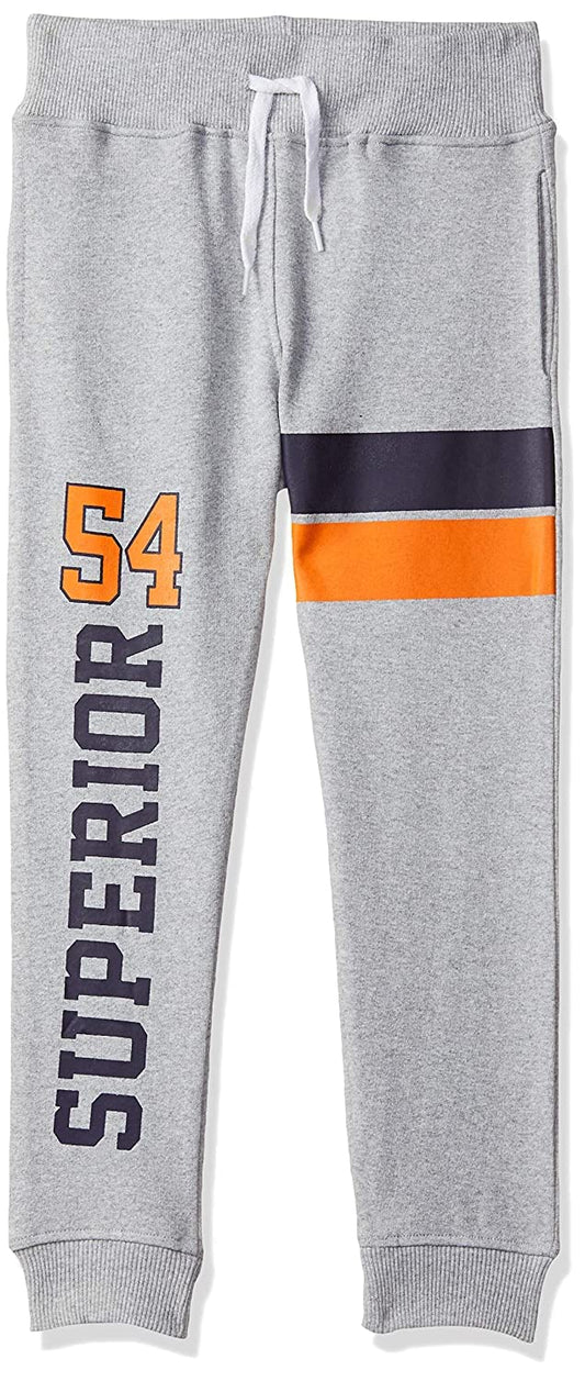 T2F Boys Regular Fit Printed Cotton Joggers Track Pants Grey