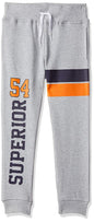 T2F Boys Regular Fit Printed Cotton Joggers Track Pants Grey