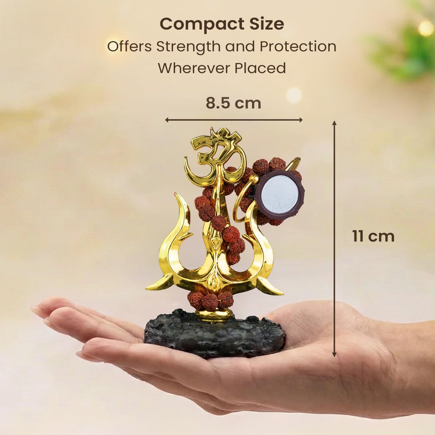 Astrotalk Resin Mahadev Trishul Murti | Compact Shiv Murti For Home Temple, Car Dashboard Or Office Shelf | Lord Shiva Idol For Puja Mandir & Meditation Corners | 8.5X6.5X11 Cm | 1 Piece