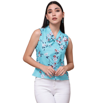 OOMPH! Sleeveless Tops for Women, Green - mt468
