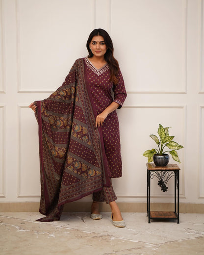 FABNEX kurta set for women | women embroidered kurta set | Women Kurta Sets Kurtis | Women Kurta Pant Set (K-91-92) (IN, Alpha,