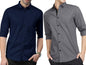 Noble Monk MenS Solid (Combo Pack Of 2) -Regular Fit Casual Shirt |Full Sleeve - Regular Fit