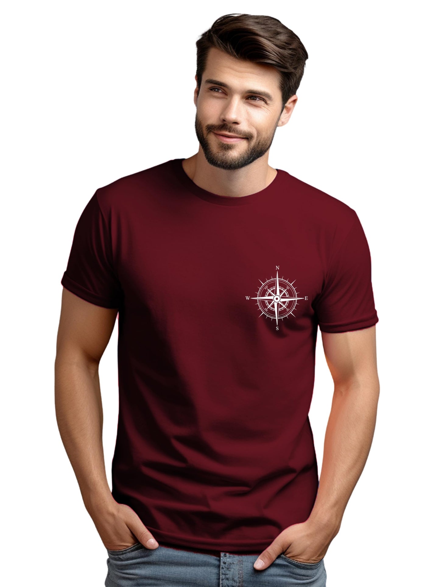 ADRO Tshirt for Men | Printed T Shirt for Men | 100% Cotton Tshirt | Graphic Printed T-Shirt | Chest Printed Tshirt | Unisex Tsh