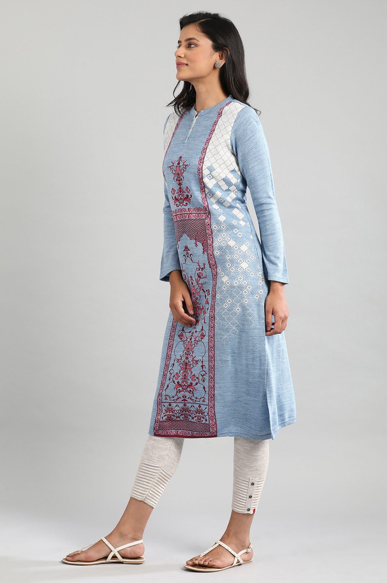 Aurelia Women? Floral Printed Straight Kurta | Round Neck Kurta for Women | Floral Printed Kurta for Women | Beautiful Regular Fit Kurta for Women