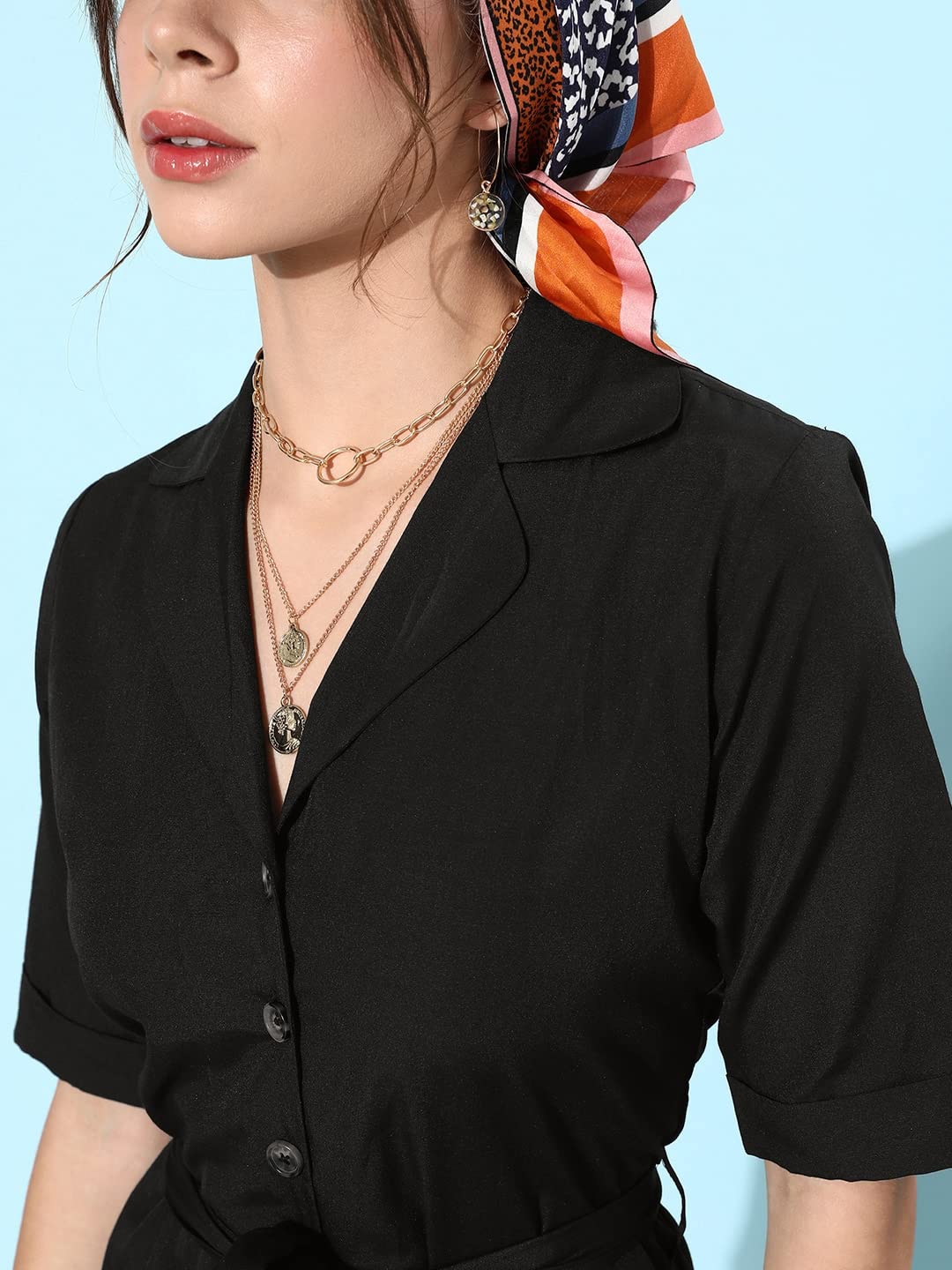 Style Quotient Women Black Solid Playsuit