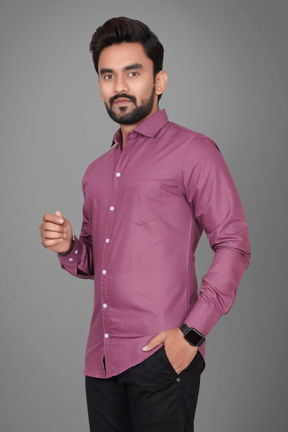 Besix Full Sleeve Purple Formal Shirt For Men Cotton Regular Fit Casual - Pure Premium Branded Shirts For Men Formal Stylish Sli