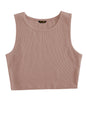 Toochki Tops for Woman | Spandex Top | Crop | Short | Western | for Jeans | Sleeveless | Stretchable | Dark Beige