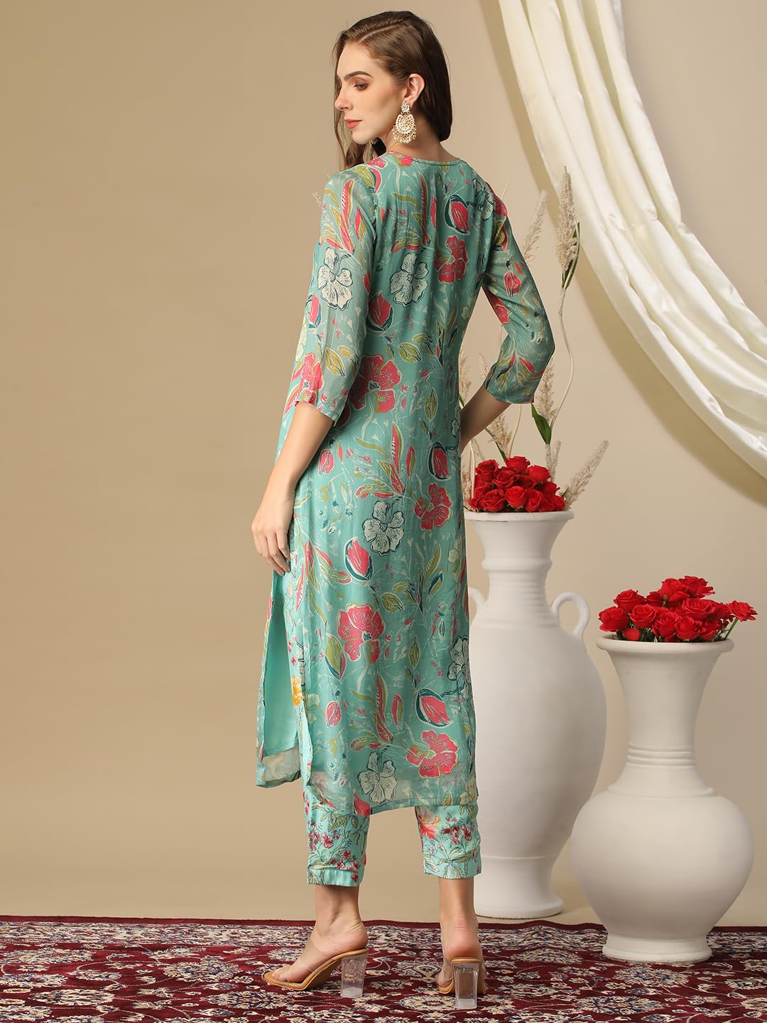 GoSriKi Cotton Blend Women Kurta With Pant